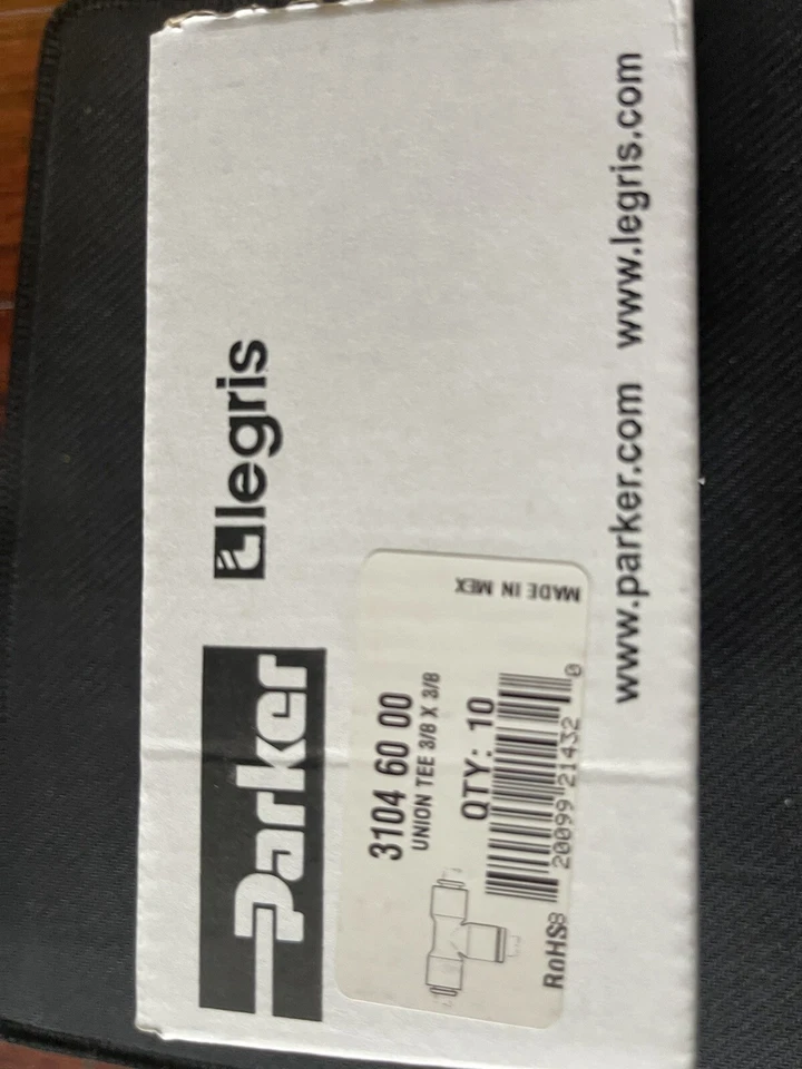 Legris 3104 60 00 Union Tee, 3/8” Tube Size, Push-To-Connect, Nylon, Black, 10/p - Image 3 of 4