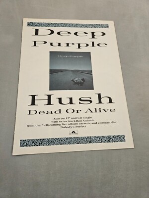 TPEEP110 MAGAZINE ADVERT 11X8'' DEEP PURPLE - HUSH 