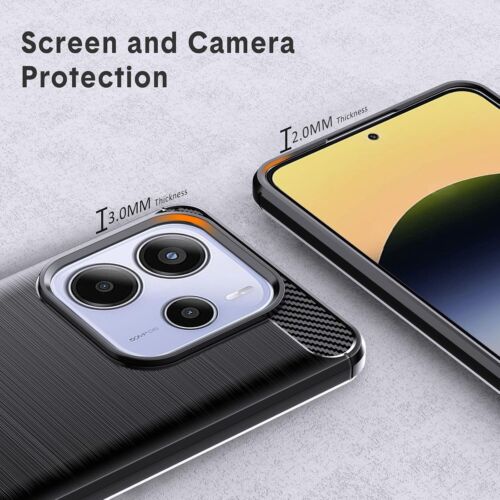 Coque Etui Housse Carbone pour Xiaomi Redmi Note 14 Pro / 14 / 13 / 12 Pro / 12 - Photo 3 sur 4