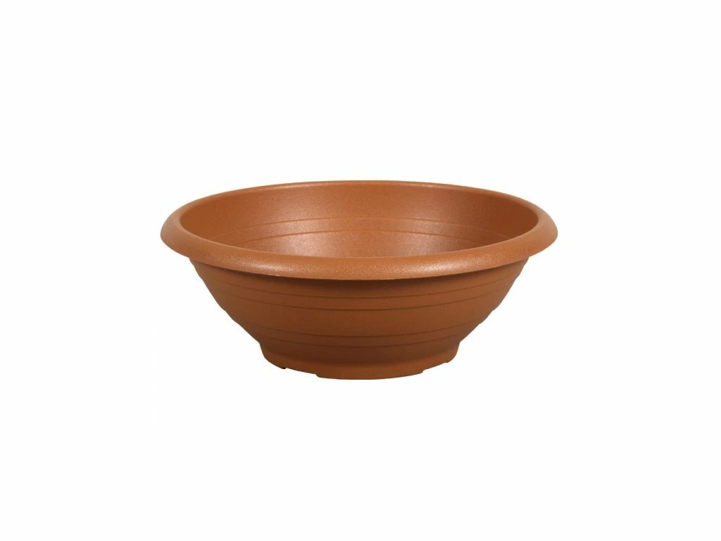 Decomadeinitaly Ciotola Per Fiori In Plastica Con Riserva D'acqua – 40x16 Cm, Colore Cotto, Made In Italy - 3