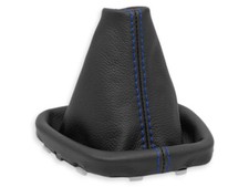 SCHALTMANSCHETTE FUR HYUNDAI i10 II 2013-2019 SCHALTSACK LEDER NAHT DUNKELBLAU