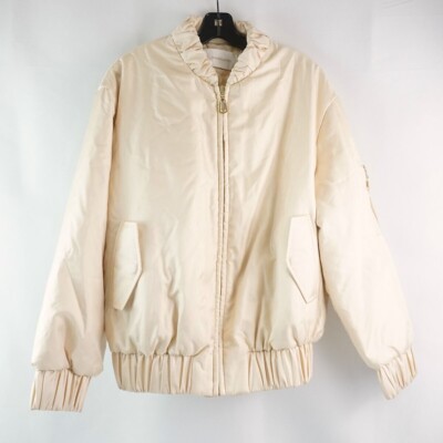 【関税&送料込】Zimmermann Jackets White New Zimmermann Silk-Twill Padded High Tide Bomber Jacket