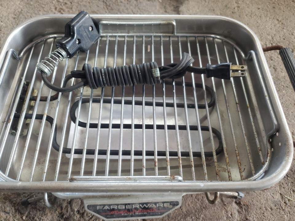 Farberware Open Hearth Electric Broiler Indoor Grill Parts Read