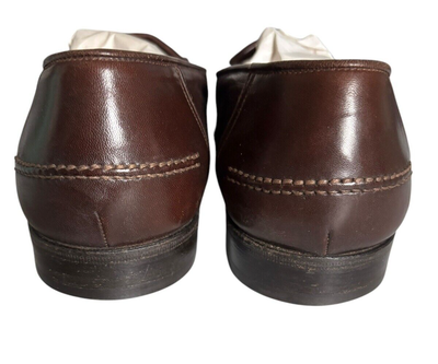 BALLY VIGO Brown Leather Tassel Loafers Shoes 10 D Italy  display picture 1