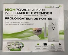 Amped Wireless High Power AC1200 WiFi Range Extender 802 11AC Plugin