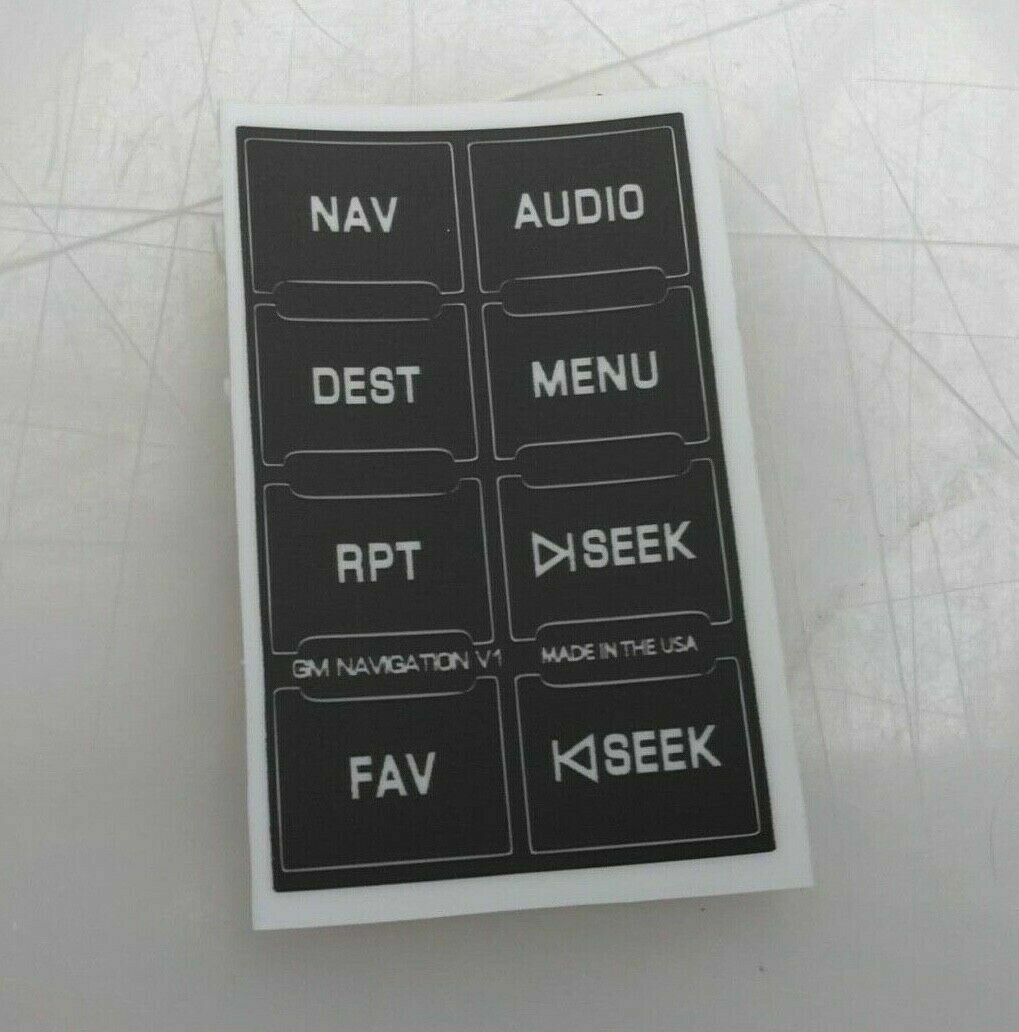 2007-2010 GM Chevrolet NAVIGATION RADIO STEREO Button Decal Sticker Repair Set
