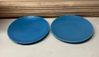 2 Vintage Red Wing Dinnerware TOWN & COUNTRY Dinner Plates 10 3/4" D DUSK BLUE