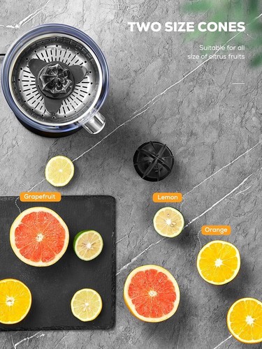 Exprimidor Electrico de Jugos Naranja Limon Extractor de Zumos Acero inoxidables - Picture 7 of 10