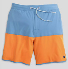 JOHNNIE-O MALIBLU TULLY HALF ELASTIC 7" SURF SHORTS BOARDSHORTS SWIM TRUNKS SZ L