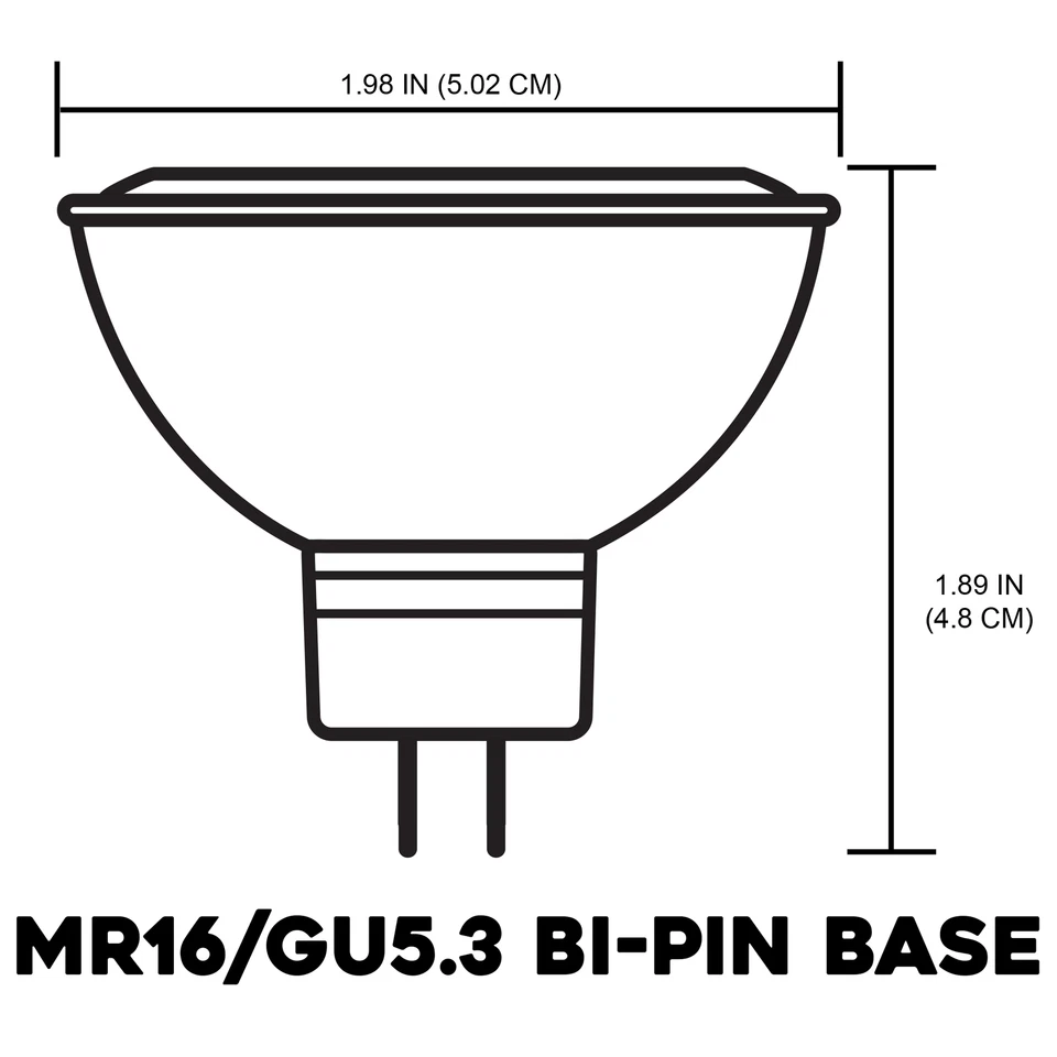 Sunlite MR16 Green LED Bulb, 12 Volt, 3W, GU5.3 Base, 25W Equivalent (6 Pack) - Image 3 of 3