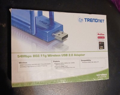 WIRELESS USB 2.0 ADAPTER TRENDNET 54 MBPS 802.11G new in plastic