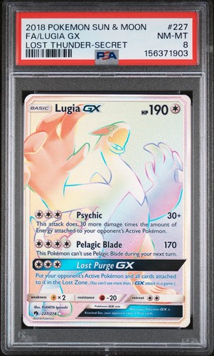 Lugia-GX graded PSA 8 for sale on eBay