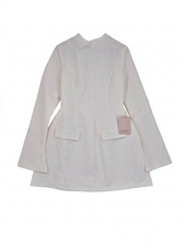 Odd Muse Split Sleeve Mini Dress - White - S