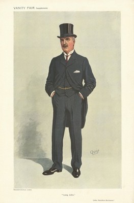VANITY FAIR SPION CARTOON ''Long John'' Hamilton-Buchanan. Schottland. Von Quip 1910