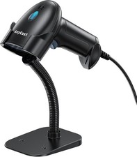 Barcode Scanner with Stand, USB Wired Inventory 2D 1D QR Code Scanner for Com...