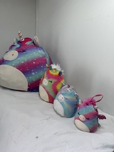 Lot of 4 Unicorn Stuffed Animals Plush Toys Sparkly Rare