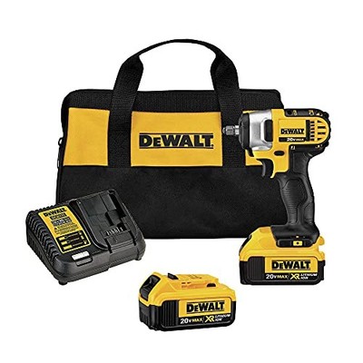 DEWALT CORDLESS IMPACT WRENCH KIT WITH HOG RING 3/8-INCH DCF883M2 - YELLOW/BLACK