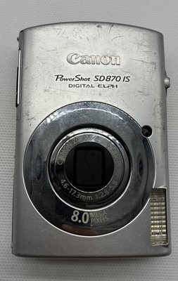 Canon PowerShot SD870 IS Digital Camera – Silver – Battery Not