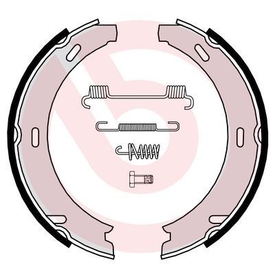 Brembo S 50 507 Bremsbackensatz, Feststellbremse Hinten FüR MERCEDES-BENZ-image