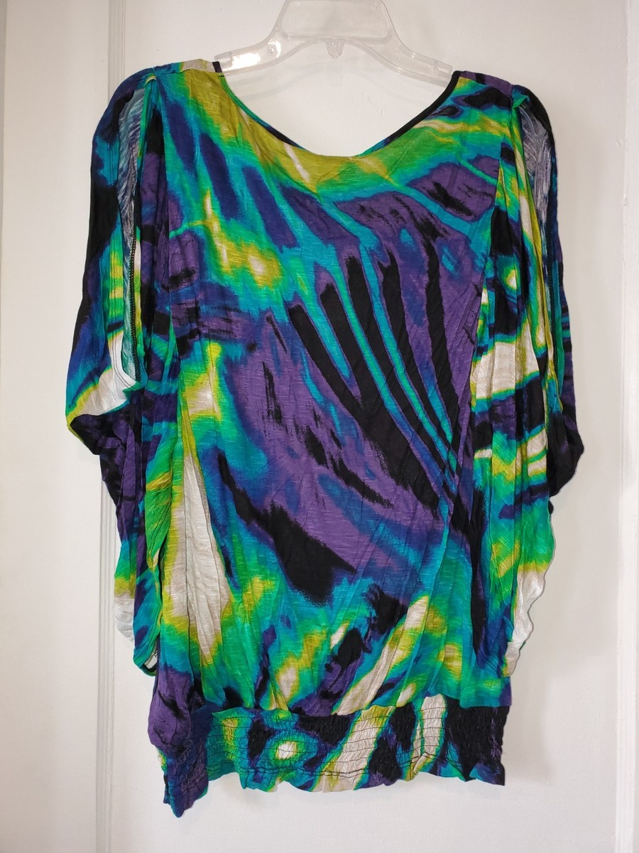 NWT Worthington Multicolor Top Sz L #361 | eBay