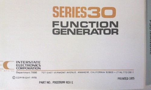 Interstate Electronics Series 30 Instruction Manual - Picture 2 of 6