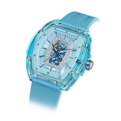 FedEx:Tsar Bomba Nucleus Femme02 Acrylic Quartz Watch Ladies Tonneau Transparent