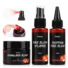 3PCS Halloween Fake Blood,Realistic Fake Blood Makeup for Cosplay  Fake Blood K