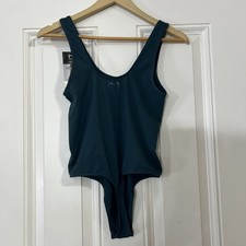 Maidenform Women  s Smoothing Seamless Bodysuit Dark Green Size XL NWT