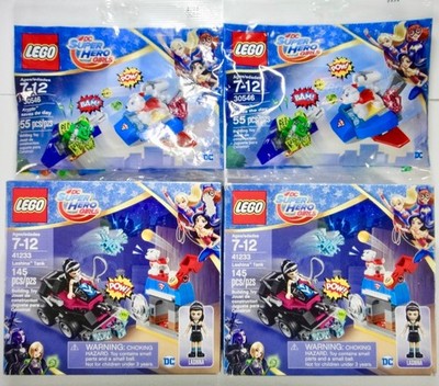 LEGO DC Super Hero Girls: Lot of 4 30546 Krypto Saves the Day 41233 Lashina Tank