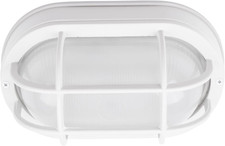 Yoonlit 8.5 Inch Outdoor Oval LED Bulkhead Light Fixture, Wall or Ceiling Flush