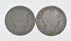 1892-1915 Lot 2 Worn Date 1908-D Barber 90% Half Dollars - Coin Collection *911