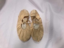 Dance Ballet Shoes Generic Women 4 Canvas Split Sole Double Strap