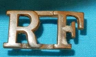 WW1 ROYAL FUSILIERS MILITARY SHOULDER TITLE BRASS BADGE COFFIN LUGS WORLD WAR I
