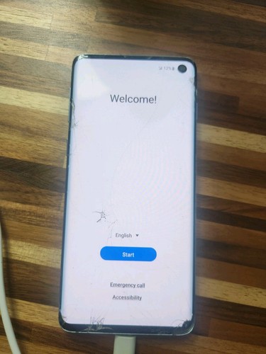 Samsung Galaxy S10 SM-G973U Verizon 128 GB Cracked Screen Fully Working As Is