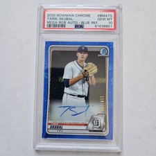 2020 Bowman Chrome Tarik Skubal #BMATS Mega Box Auto Blue Refractor /150 PSA 10