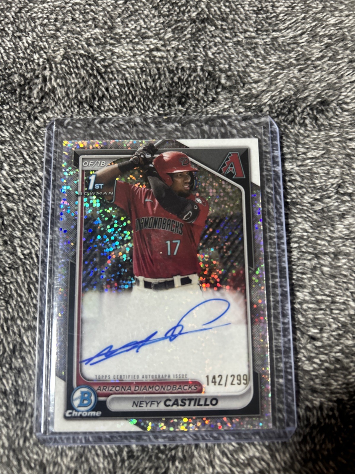 2024 Bowman Chrome Neyfy Castillo 1st Prospect Auto Speckle /299 Diamondbacks