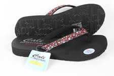Skechers Women's Meditation Flip Flop Sandals Yoga Foam 11 Black Multi 31559