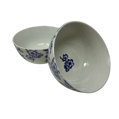 Paula Deen Tatnall Street Bluebell Coupe Cereal Bowls Blue Floral #Cottagecore 