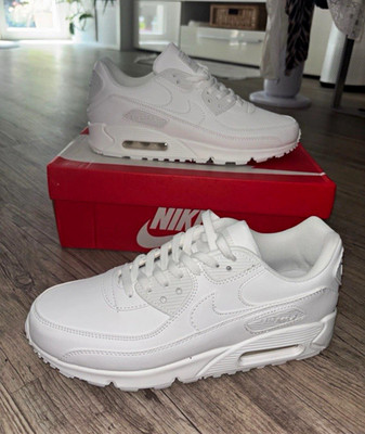 Nike Air Max 90 Herren Sneaker Low Top Weiß EU 44