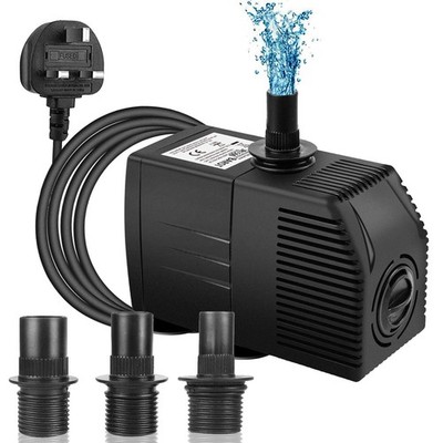 BARST 1500L/H Tauchpumpe Wasserpumpe mit Filter, ultra leise, 3 Düsen, 1500F