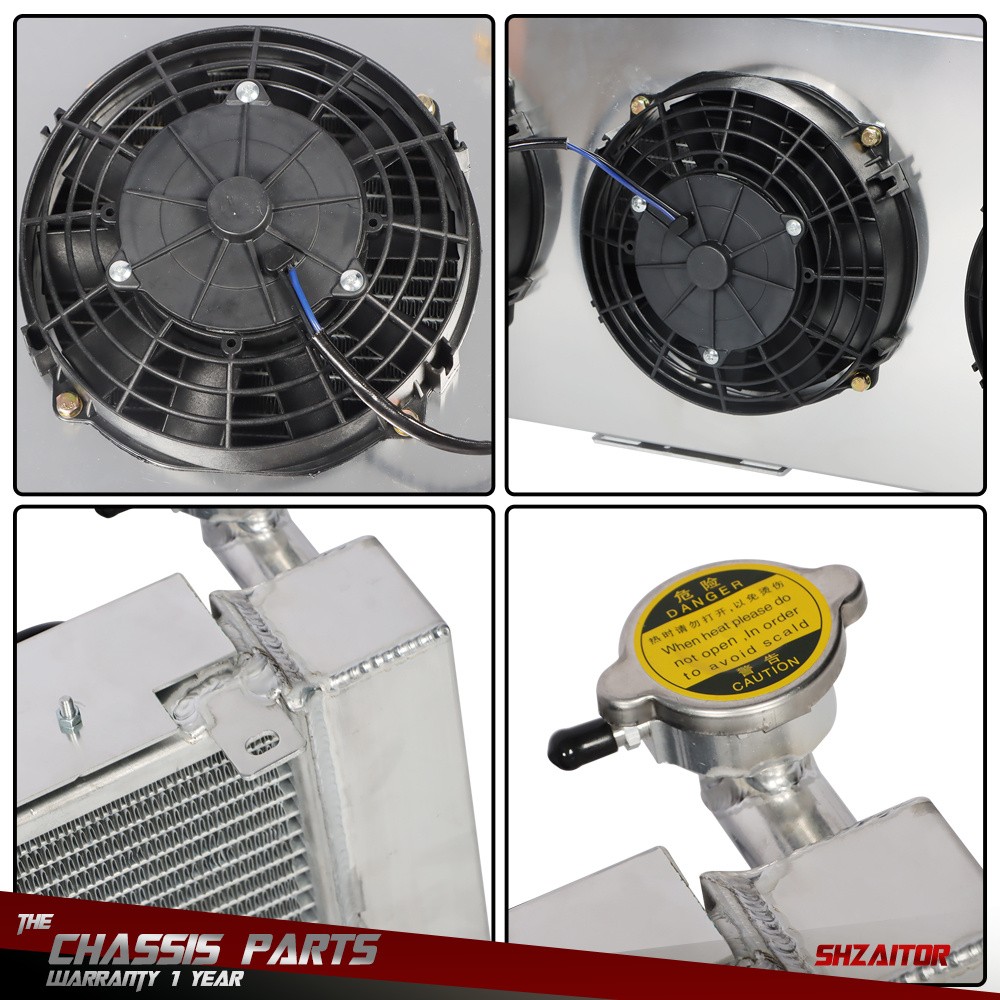 Aluminum Radiator + Shroud Fan Relay Kit For Jeep Cherokee XJ Comanche 1991-2001