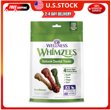 WHIMZEES Brushzees Dog Dental Treats, Natural Chews, Extra Small Size Stick