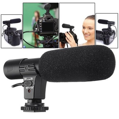 3.5mm DV Stereo Microphone Mic For Nikon D7000 D300s D5100 D5300 D3300 D3200 B