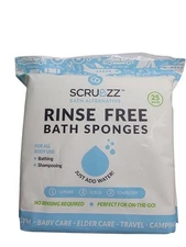 Rinse Free Bath Sponges Shampoo Soap Infused Bathing 25 Travel Camp