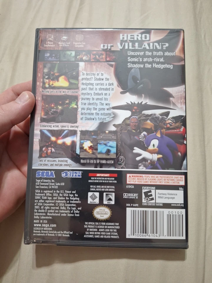 Shadow the Hedgehog for Nintendo GameCube- Factory Sealed New Personal Sonic - Image 2 of 4