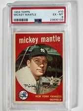 MICKEY MANTLE 1959 Topps #10 PSA 6 EX-MT CENTERED! YANKEES HOF Super High End!