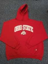 Vintage Ohio State Buckeyes Hoodie Size XL Russell Athletic