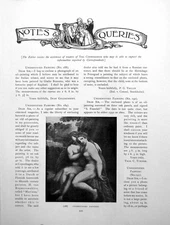 Antique Old Print Notes Queries Unidentified Paintings MiniaturePages 1915