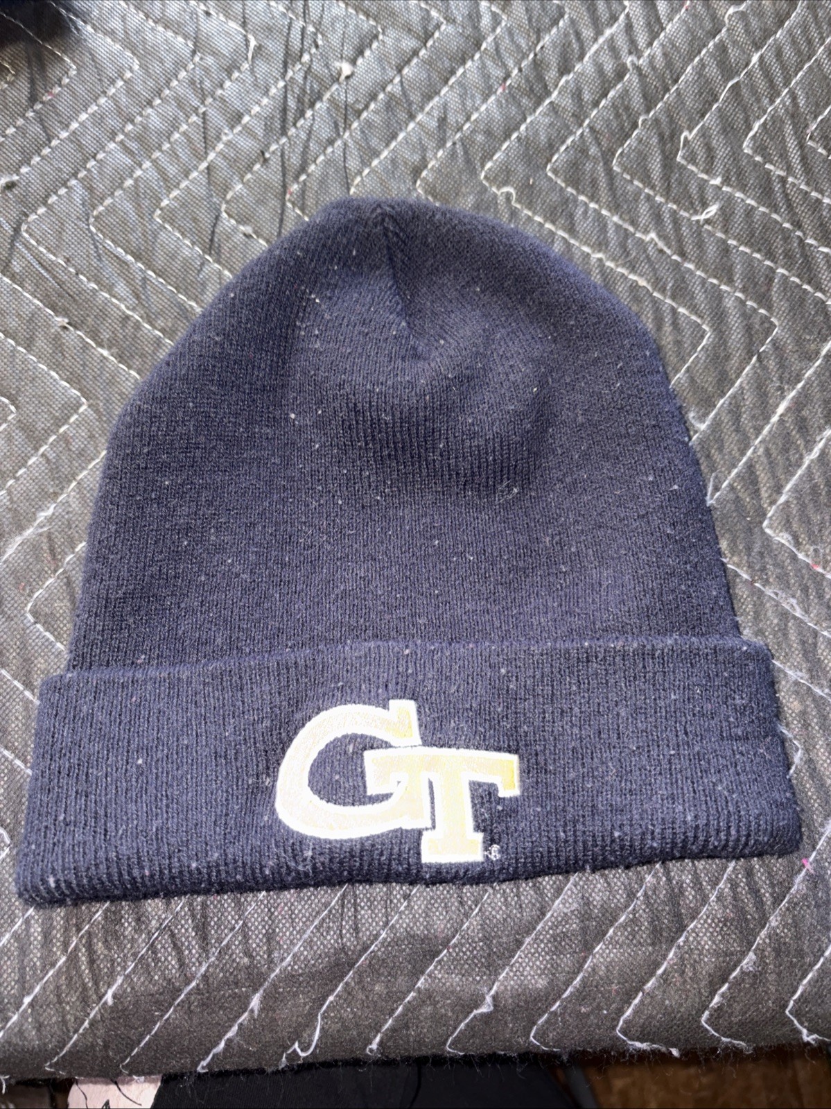 Carhartt  Georgia Tech Knit Beanie Hat Black Gold