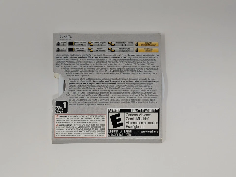 ModNation Racers (Sony PSP, 2010) - Not For Resale Sleeve - Image 2 of 3